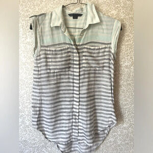 100% cotton Armani button up tank Size small